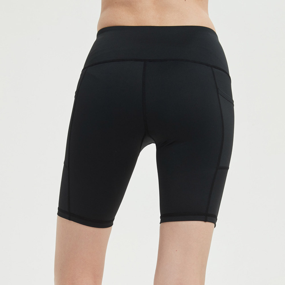 thumbnail image 4 of Leggings deportivos de color liso y cintura alta para mujer con bolsillos - Pantalones de yoga de poliéster suaves y transpirables, 4 of 7